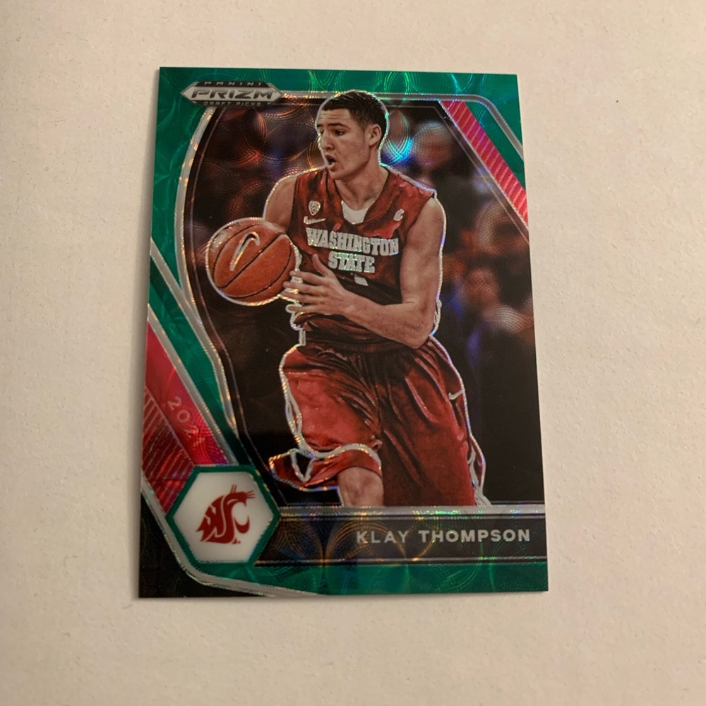 2021-22 Prizm Draft Picks Choice Klay Thompson Green Scope Prizm #82 /8 Warriors